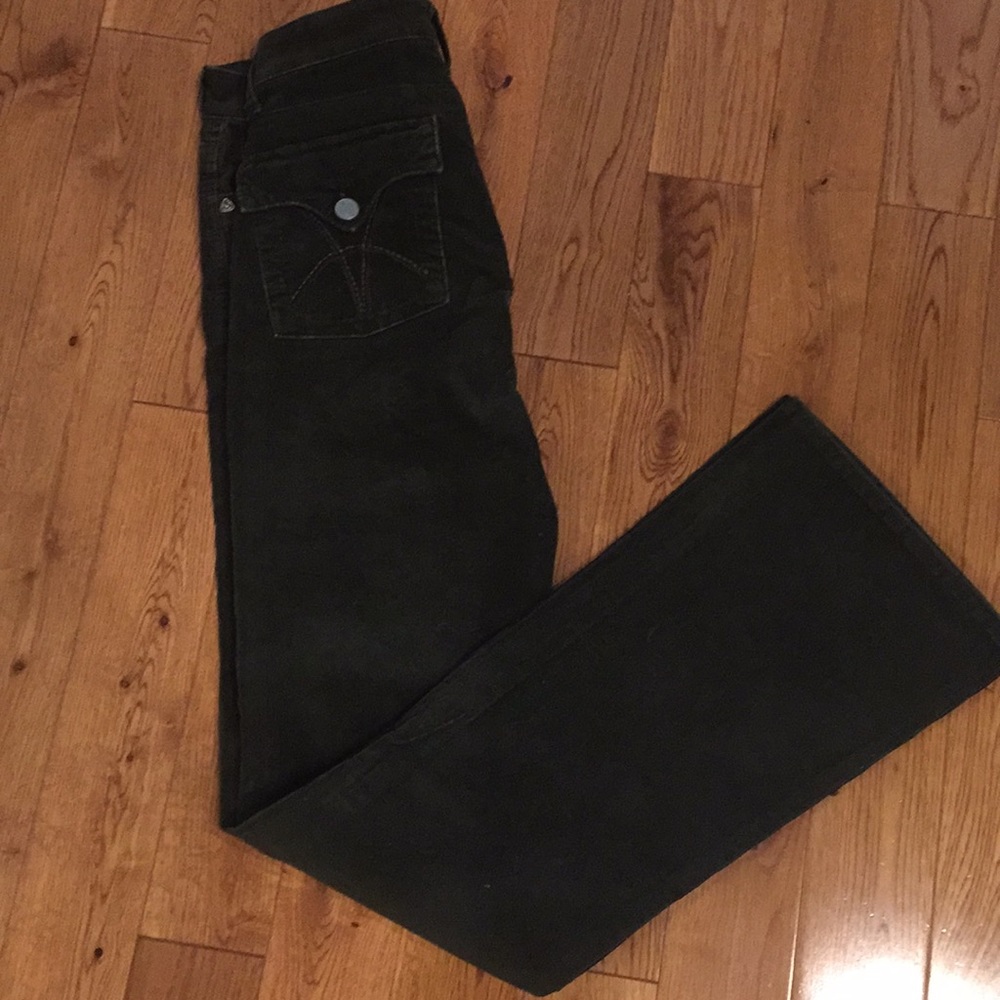Kut From Kloth Dark Army Green Corduroy Jeans